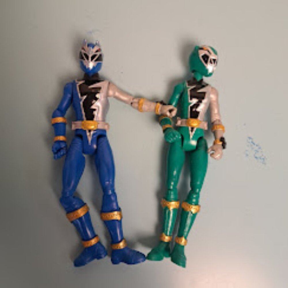 Power Rangers Dino Fury 6 inch action figures Green ranger Blue Ranger‎ toys